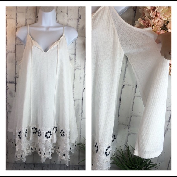 ASOS Dresses & Skirts - Moon River white cottage core embroidered dress